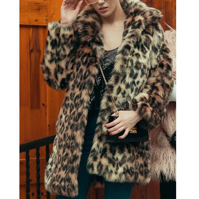 gudron Leopard vecin  Leopard haine noi femei faux blana haina de lux cald iarna pluș de moda  sacou blana artificiala pentru femei uza plus dimensiune La reducere! ~  Jachete & coats > Magazingrecesc.ro