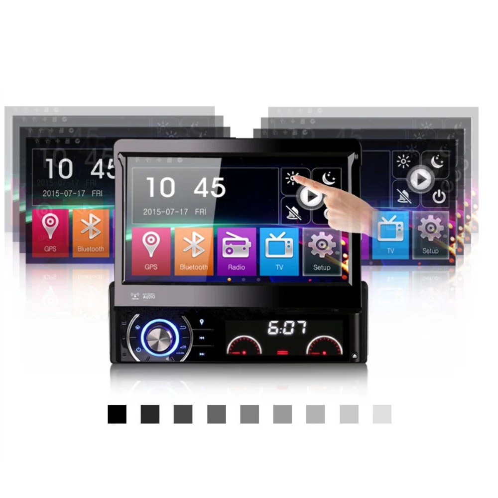 Stereo auto din android detasabile frontal touch screen multimedia auto  bluetooth de inch navigatie gps oglinda link-ul de video La reducere!  Masina sistem inteligent