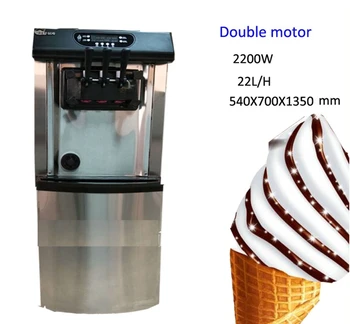 Fierbinte de vânzare înghețată de sus de masă mini crema moale de gheață automat 3 Arome de inghetata Face 22L/H cu garantie de doi ani