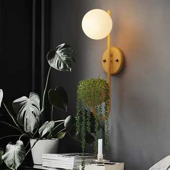 Nordic Art Planta E27 Lampă de Perete Creativ a DUS Cald Minge de Sticlă Living Noptiera Dormitor Culoar Cald Decor Sala de Mese de Iluminat
