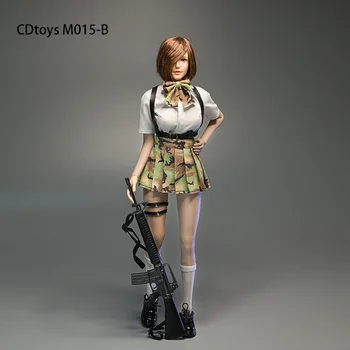 M015 1/6 soldat de sex feminin tactice jk python uniformă fusta plisata fusta armate costum fată