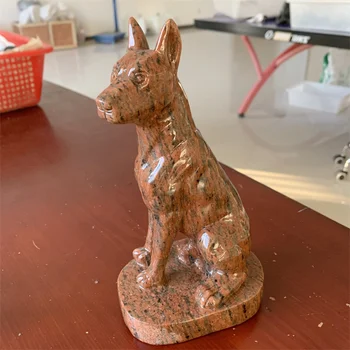 15CM Drăguț Cristal Natural Câine Animal de Vindecare Reiki Minerale Sculptură Cadou Home Decor Statuie de Piatra Ornamentala