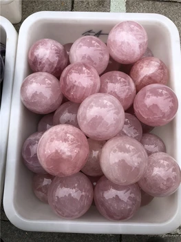 Mare de 9-10cm Naturale de Trandafir roz Cuarț sfera de Cuart roz minge pentru Fata meditație reiki grila natural magic cristal de cuarț